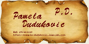 Pamela Duduković vizit kartica